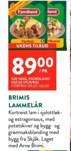 Jacobs Fjordland Brimis Lammelår tilbud