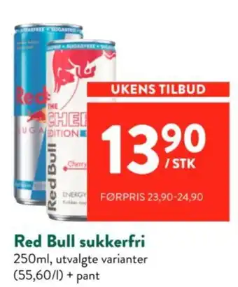 Jacobs Red Bull sukkerfri tilbud