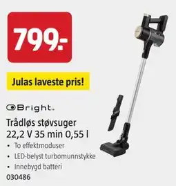 Jula Trådløs støvsuger 22,2 V 35 min 0,55 l tilbud