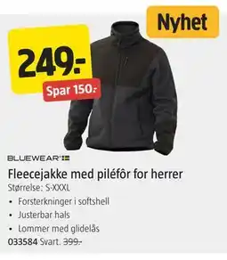 Jula Fleecejakke med piléfôr for herrer tilbud