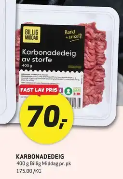 Bunnpris KARBONADEDEIG tilbud