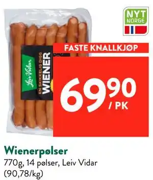 Jacobs Wienerpølser tilbud