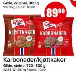 Spar Karbonader/kjøttkaker tilbud