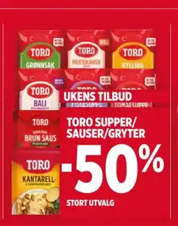 Meny TORO SUPPER/ SAUSER/GRYTER tilbud