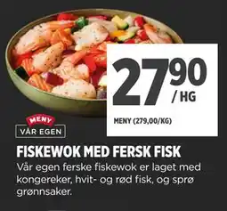 Meny Fiskewok med fersk fisk tilbud