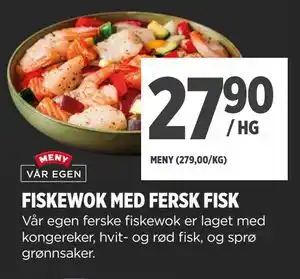 Meny Fiskewok med fersk fisk tilbud