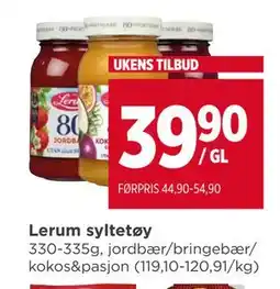 Meny Lerum syltetøy tilbud