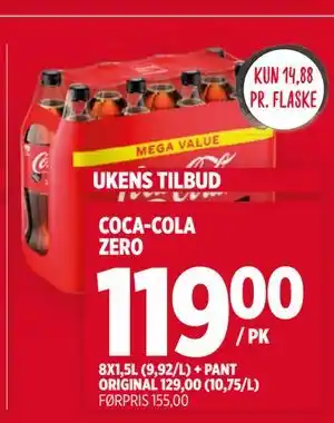 Meny COCA-COLA ZERO tilbud