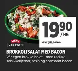 Meny Brokkolisalat med bacon tilbud