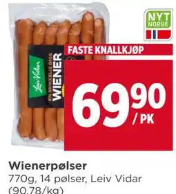 Meny Wienerpølser tilbud