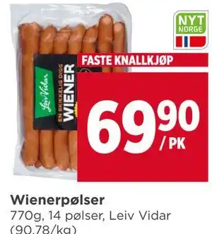 Meny Wienerpølser tilbud