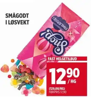 Meny SMÅGODT I LØSVEKT tilbud