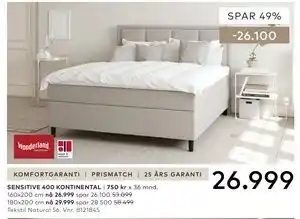 Skeidar SENSITIVE 400 KONTINENTAL tilbud