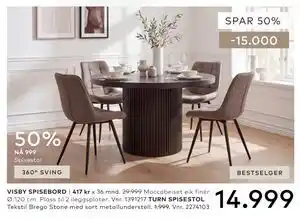 Skeidar VISBY SPISEBORD tilbud