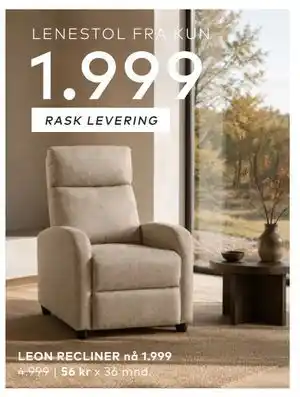 Skeidar LEON RECLINER tilbud