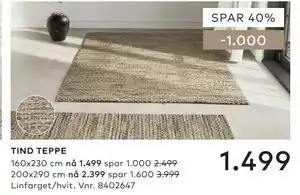 Skeidar TIND TEPPE tilbud
