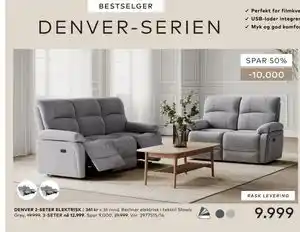Skeidar DENVER 2-SETER ELEKTRISK tilbud