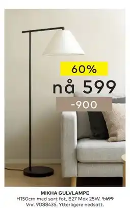 Skeidar MIKHA GULVLAMPE tilbud