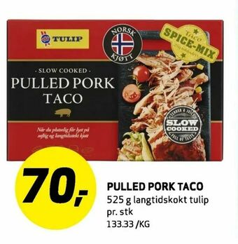 Bunnpris Pulled pork taco tilbud