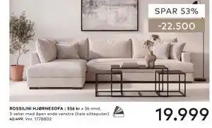 Skeidar ROSSILINI HJØRNESOFA tilbud