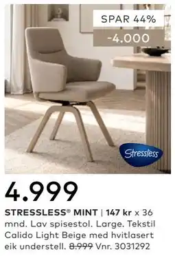 Skeidar STRESSLESS MINT tilbud