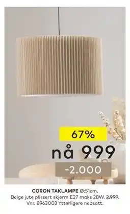 Skeidar CORON TAKLAMPE tilbud