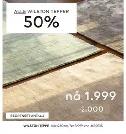 Skeidar WILSTON TEPPE tilbud