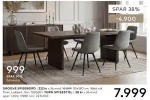 Skeidar GROOVE SPISEBORD tilbud