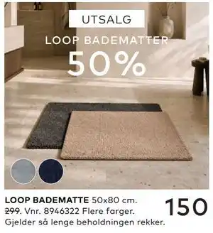 Skeidar LOOP BADEMATTE tilbud