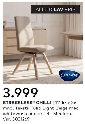 Skeidar STRESSLESS CHILLI tilbud