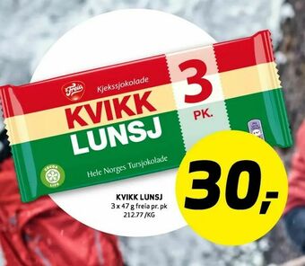 Bunnpris Kvikk lunsj tilbud