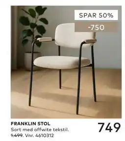 Skeidar FRANKLIN STOL tilbud