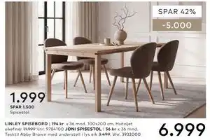 Skeidar LINLEY SPISEBORD tilbud
