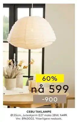 Skeidar CEBU TAKLAMPE tilbud