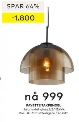 Skeidar FAYETTE TAKPENDEL tilbud
