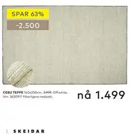 Skeidar CEBU TEPPE tilbud