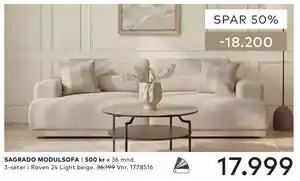 Skeidar SAGRADO MODULSOFA tilbud