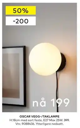 Skeidar OSCAR VEGG-/TAKLAMPE tilbud