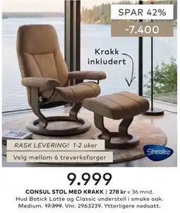 Skeidar CONSUL STOL MED KRAKK tilbud