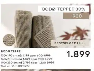 Skeidar BODØ TEPPE tilbud