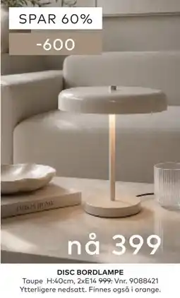 Skeidar DISC BORDLAMPE tilbud