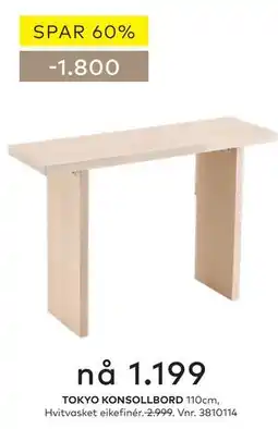 Skeidar TOKYO KONSOLLBORD 110cm tilbud