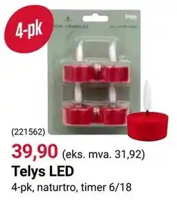 Europris Telys LED tilbud