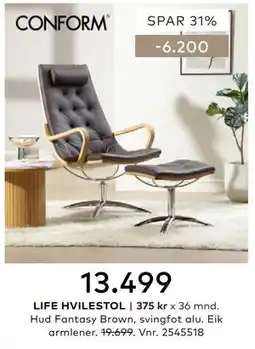 Skeidar LIFE HVILESTOL tilbud