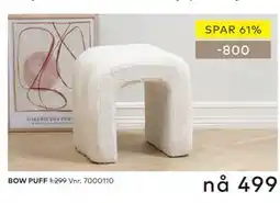 Skeidar BOW PUFF tilbud