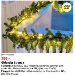 Europris Girlander Stranda tilbud