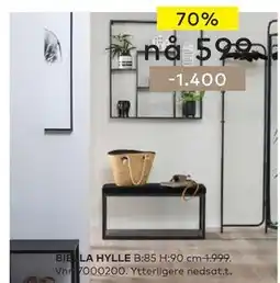 Skeidar BIELLA HYLLE tilbud