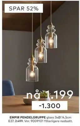 Skeidar EMPIR PENDELGRUPPE tilbud
