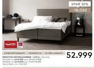 Skeidar SENSITIVE 400 REGULERBAR tilbud