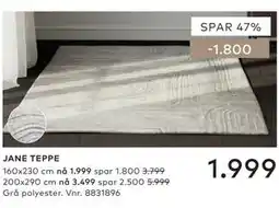 Skeidar JANE TEPPE tilbud